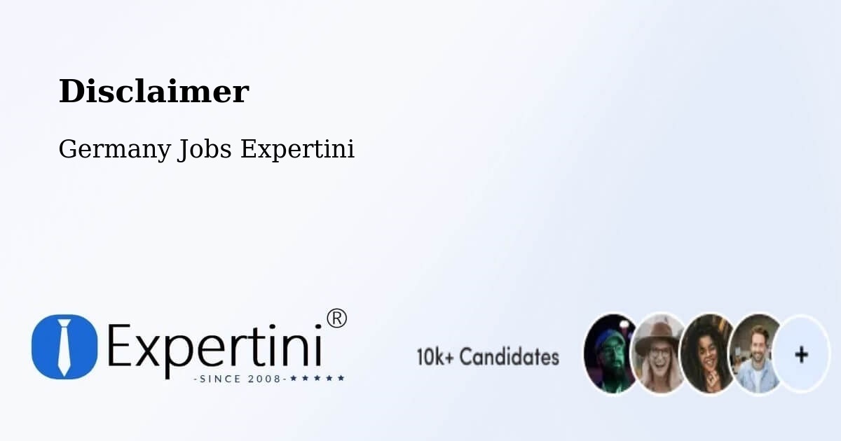 Disclaimer – Elze - Germany Jobs Expertini