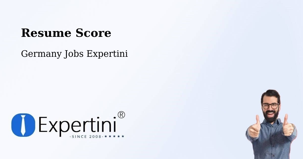 Resume Score & Job Description Match Tool – Elze - Germany Jobs Expertini